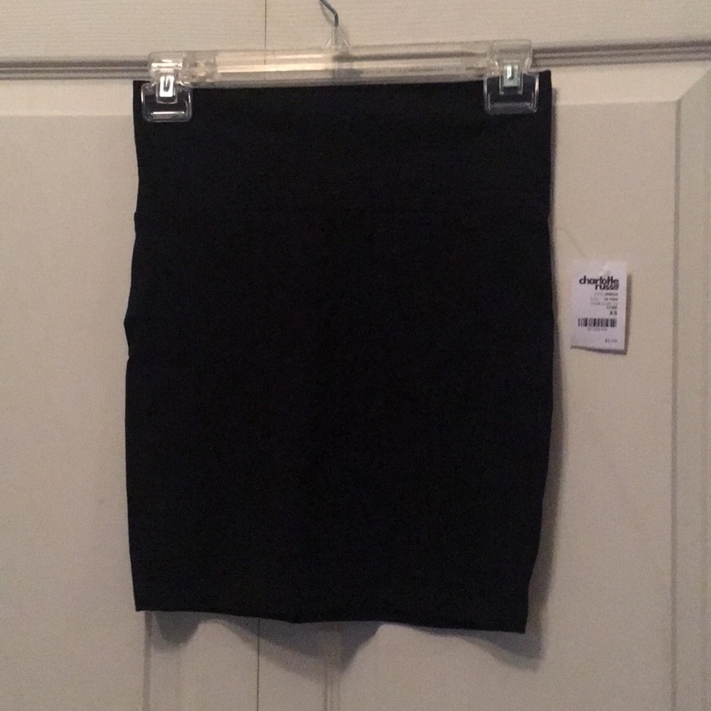 Black mini skirt